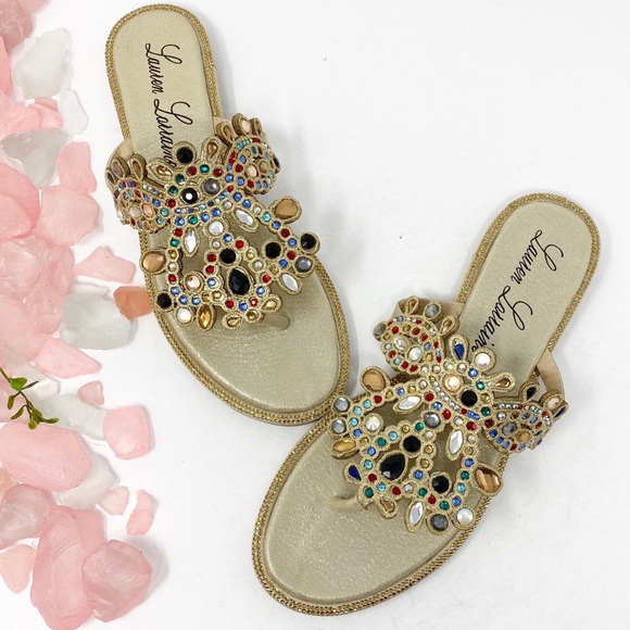 Lauren Lorraine Shoes - Lauren Lorraine St Tropez Jeweled  Sandals NWT 9
